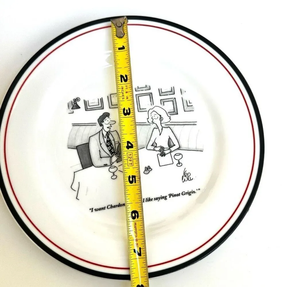 Vintage Restoration Hardware New Yorker Cartoons 8 Dessert Plates